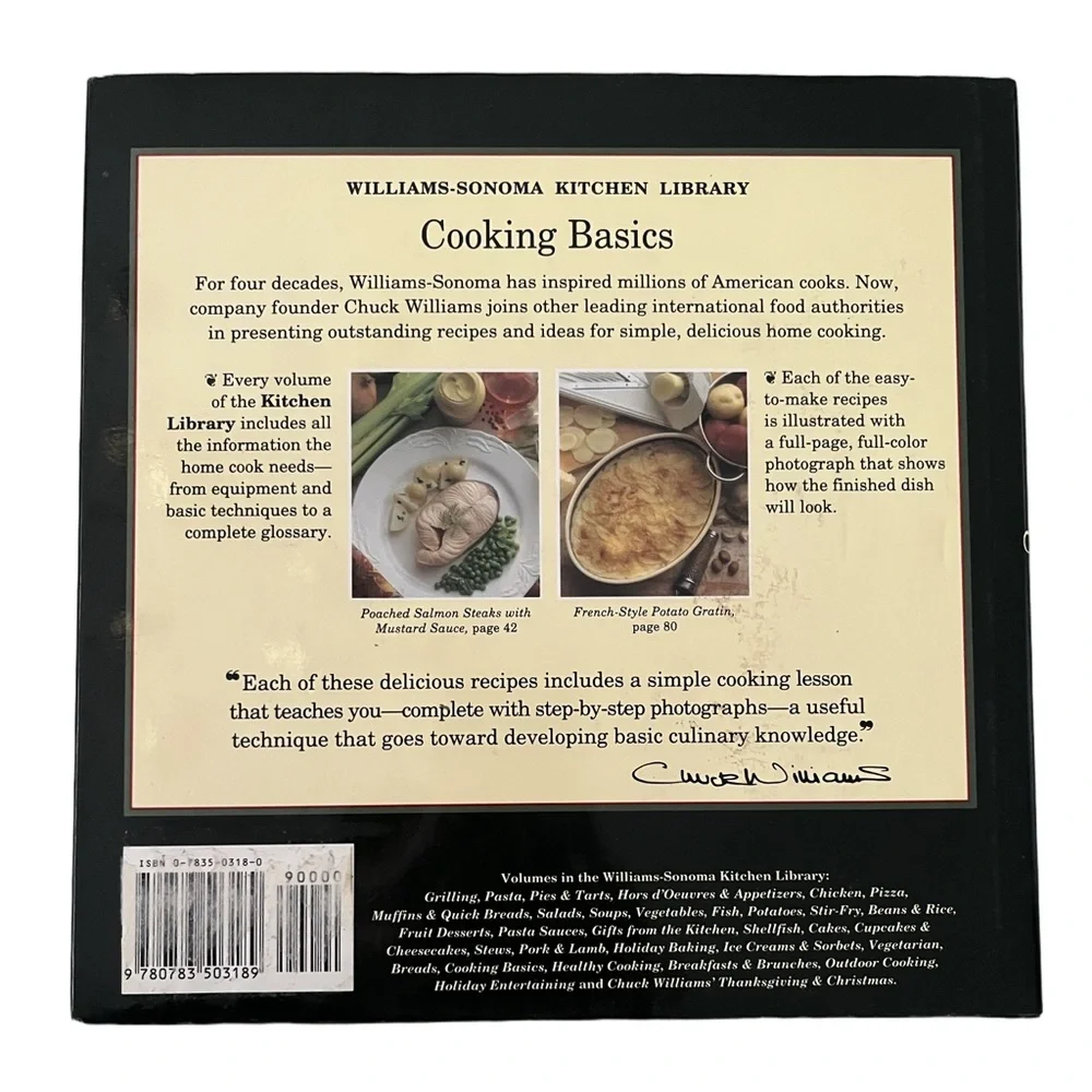 Williams Sonoma Cooking Basics Recipes & Techniques - Hardcover Book